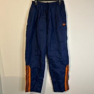 Vintage Adidas Navy Blue and Orange Stripe Track Pants Size XL